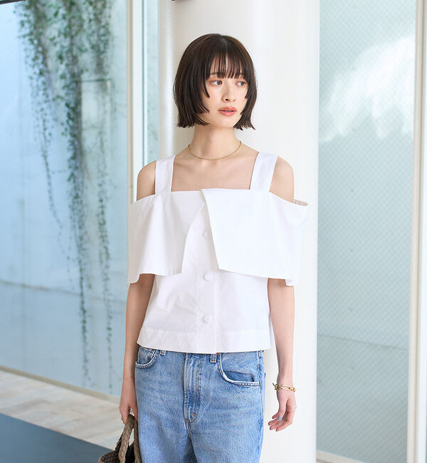 Rouge vif「ケープオフショルブラウス」|シャツ・ブラウス|
