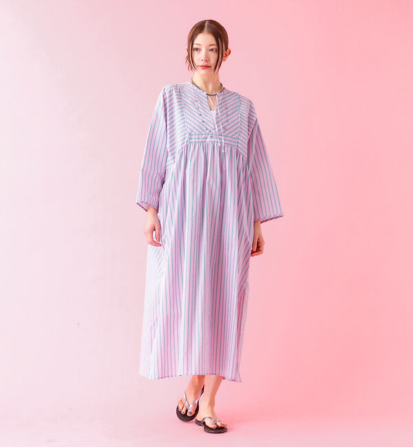 Rouge vif「【Le Melange/ル・メランジュ】ストライプスワンピース/ワンピース/スト」|ワンピース|