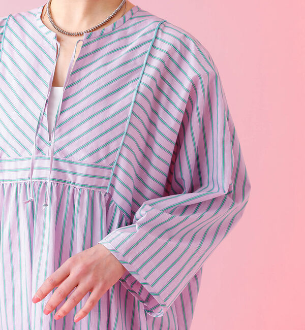 Rouge vif「【Le Melange/ル・メランジュ】ストライプスワンピース/ワンピース/スト」|ワンピース|