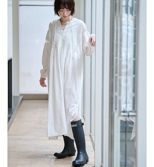 Rouge vif「【Barbour/バブアー】レインロングブーツ/シーズンレス/梅雨/ロングブーツ」|レインシューズ|