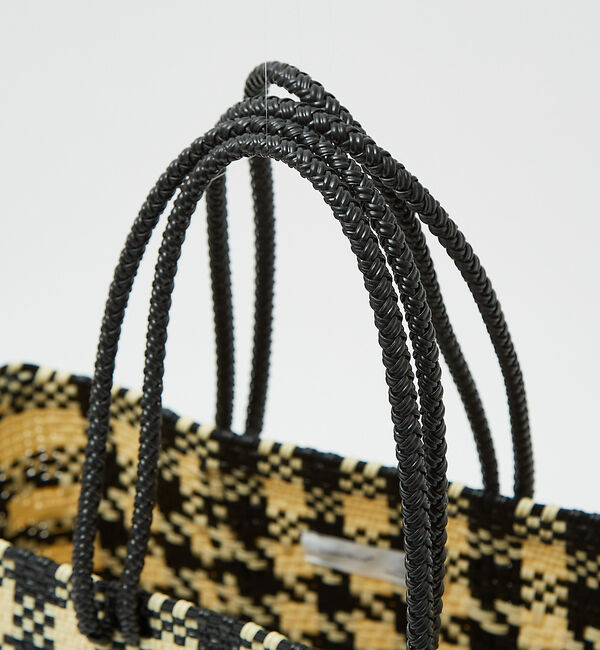 Rouge vif「【MOON BIRD/ムーンバード】手編みのメルカドバッグM/手編み/正方形【W」|トートバッグ|