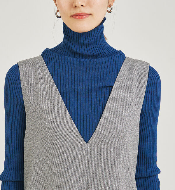 qualite「ツイーディジャンパーワンピース」|ワンピース|