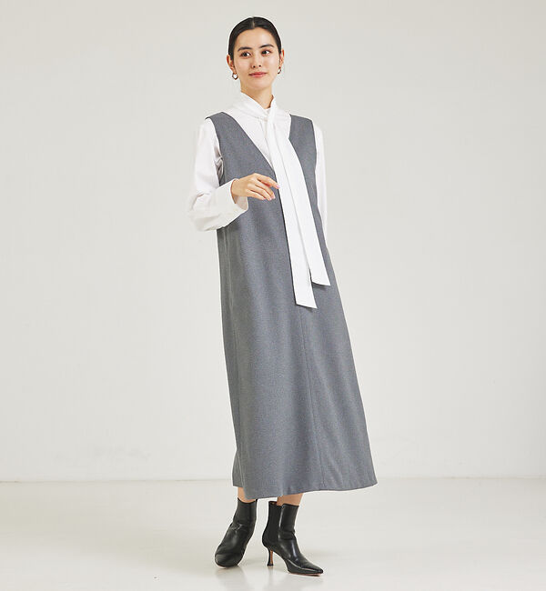 qualite「ツイーディジャンパーワンピース」|ワンピース|