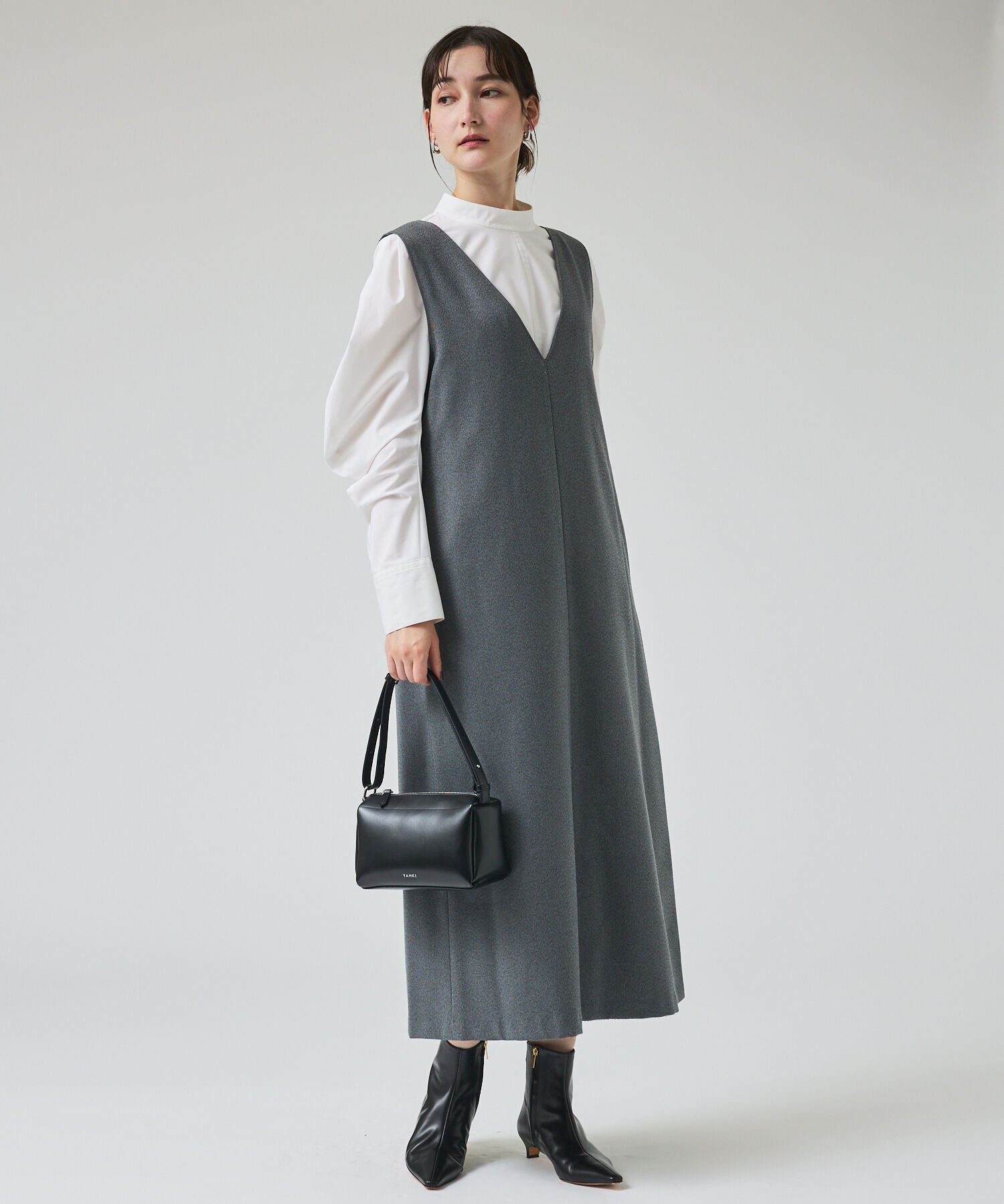 qualite「ツイーディジャンパーワンピース」|ワンピース|