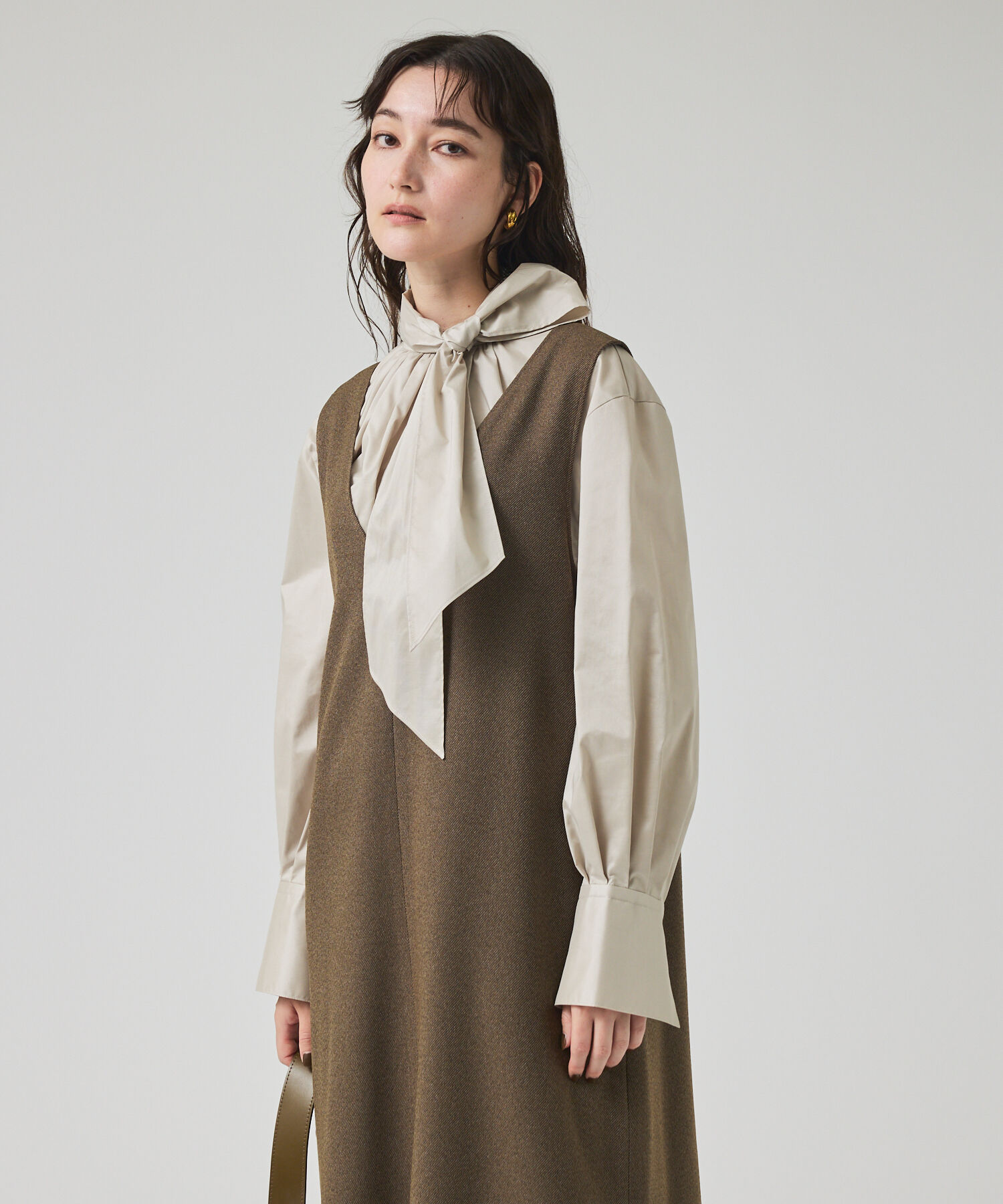 qualite「ツイーディジャンパーワンピース」|ワンピース|