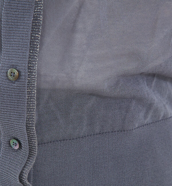 qualite「【アンサンブル対応】シアーコットンハイゲージカーデ」|カーディガン|