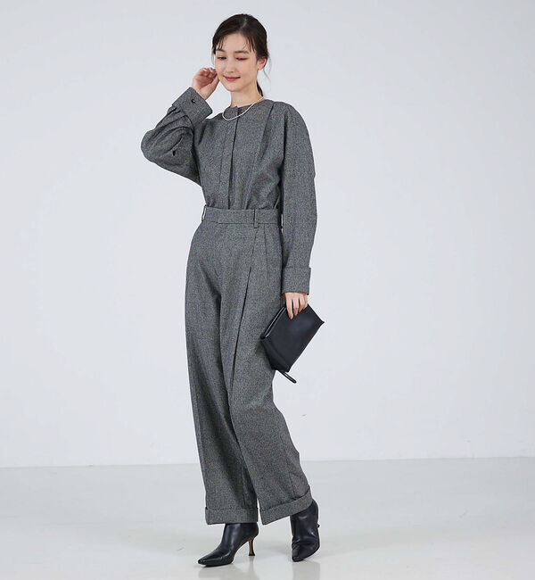 qualite「【セットアップ対応】ウールサキソニーマッキンパンツ」|スラックス|