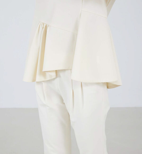 qualite「ペプラムギャザーアシメブラウス/オケージョン/セレモニー」|シャツ・ブラウス|