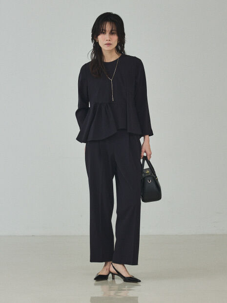 qualite「ペプラムギャザーアシメブラウス/オケージョン/セレモニー」|シャツ・ブラウス|