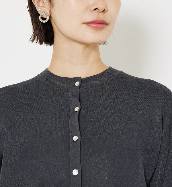 qualite「コットンナイロンハイゲージニットカーデ」|カーディガン|