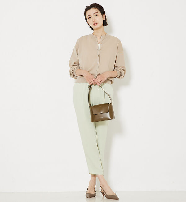 qualite「コットンナイロンハイゲージニットカーデ」|カーディガン|