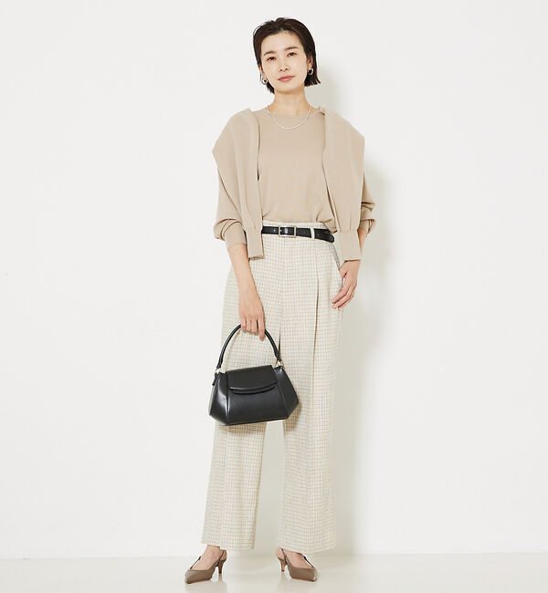 qualite「コットンナイロンハイゲージニットカーデ」|カーディガン|