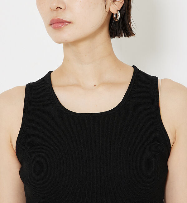 qualite「クルーネックノースリーブニット」|キャミソール|