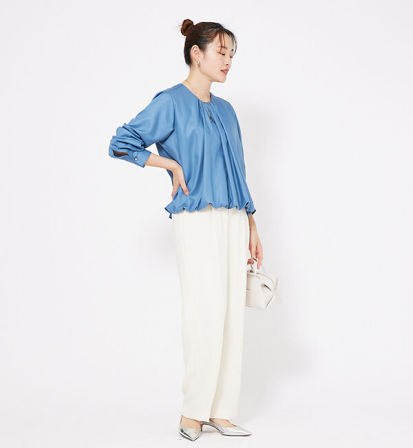 qualite「フロントバルーンブラウス」|シャツ・ブラウス|