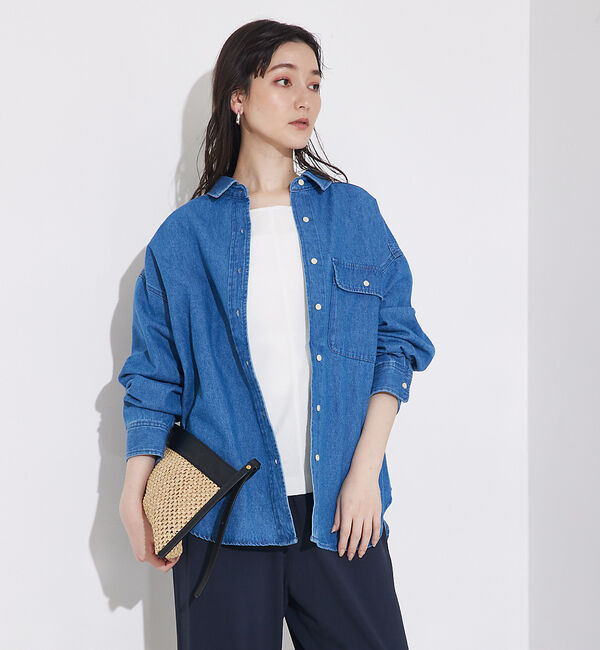 qualite「ミドルオンスデニムシャツ」|シャツ・ブラウス|