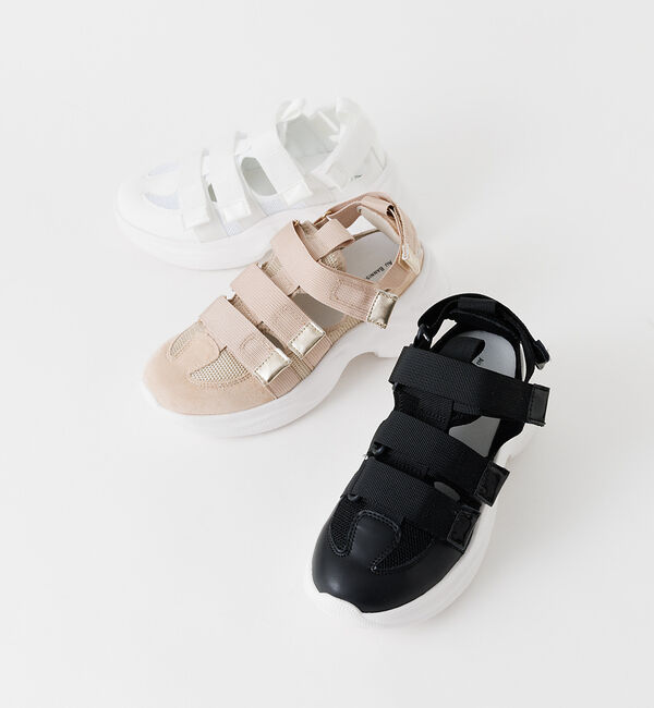 AU BANNISTER「【販売店舗限定】ベルクロスポーツサンダル」|サンダル|