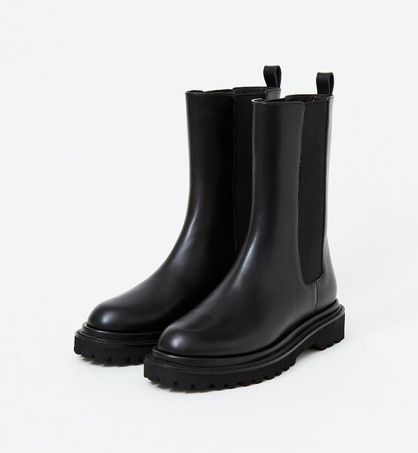 AU BANNISTER「トラックソールサイドゴアブーツ」|ショートブーツ|ブラック