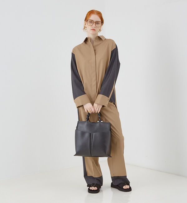 LOWELL things「Twiste/ダブルポケット2WAYトート L」|トートバッグ|