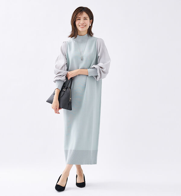 abahouse mavie「【大人のいちまんワンピ】ニットコンビワンピース」|ワンピース|