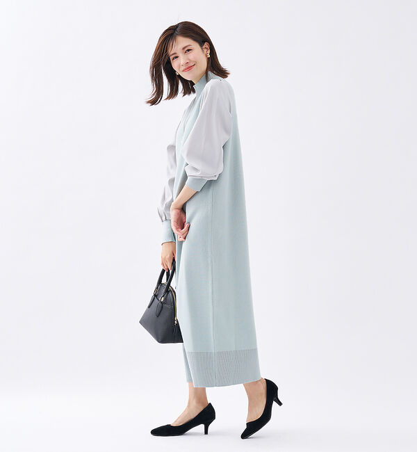 abahouse mavie「【大人のいちまんワンピ】ニットコンビワンピース」|ワンピース|