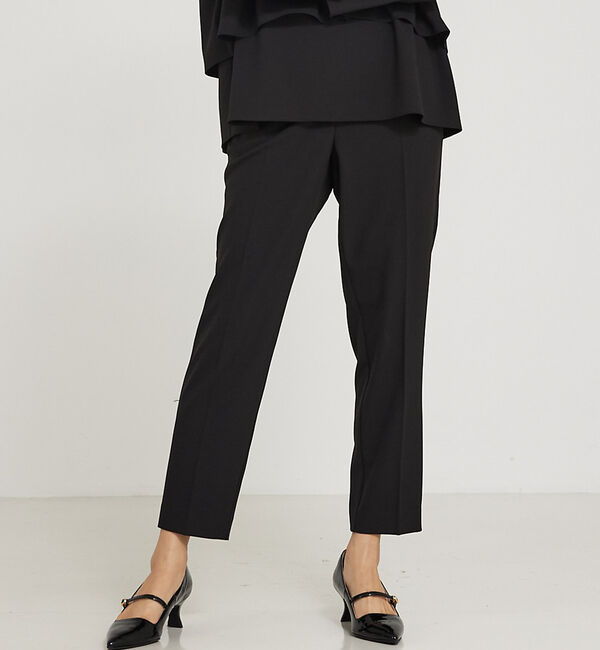 abahouse mavie「【エニデイカセット】タックテーパードパンツ」|スラックス|ブラック