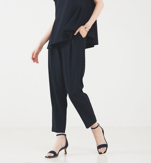 abahouse mavie「【エニデイカセット】タックテーパードパンツ」|スラックス|