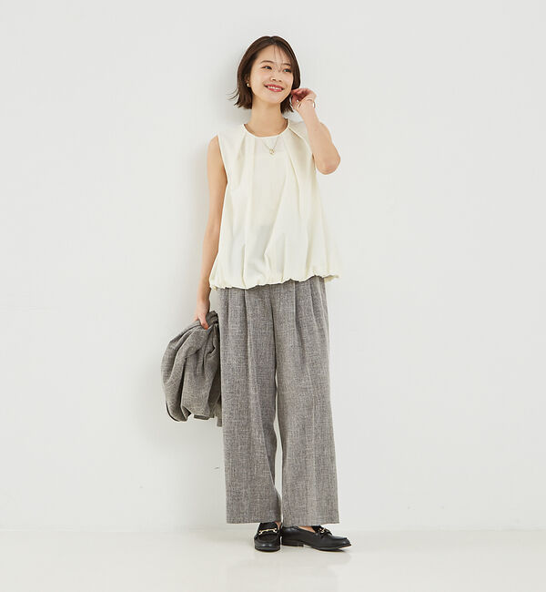 abahouse mavie「ノースリバルーンブラウス」|シャツ・ブラウス|