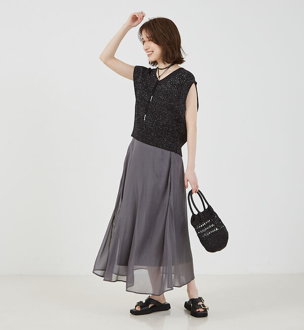 abahouse mavie「シアーフレアースカート」|スカート|