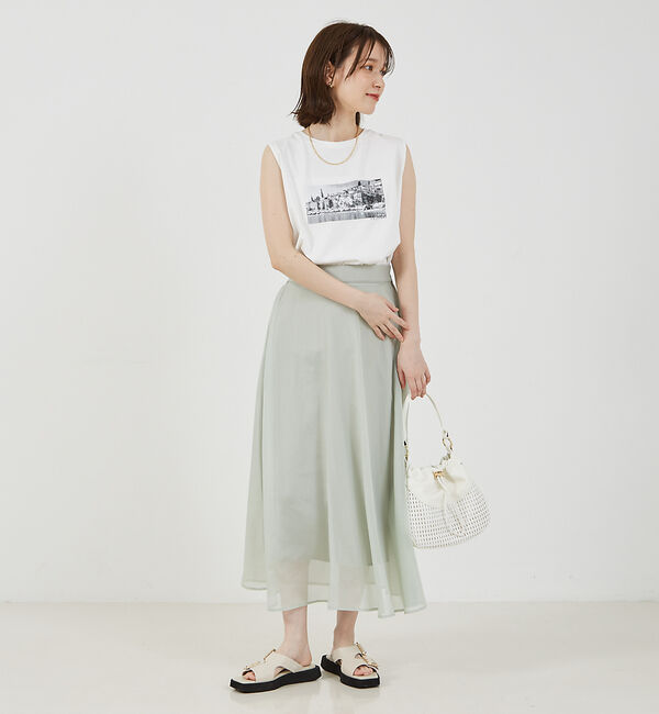 abahouse mavie「シアーフレアースカート」|スカート|