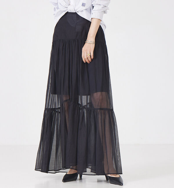 The Store by C' 「【COCUCA】シアーギャザースカート」|スカート|