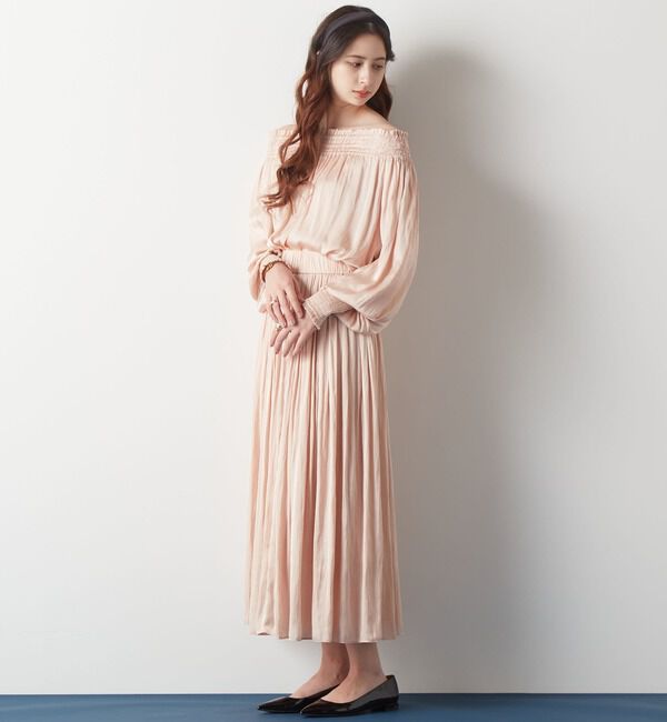 TIARA「《定番》ヴィンテージサテンギャザースカート」|スカート|