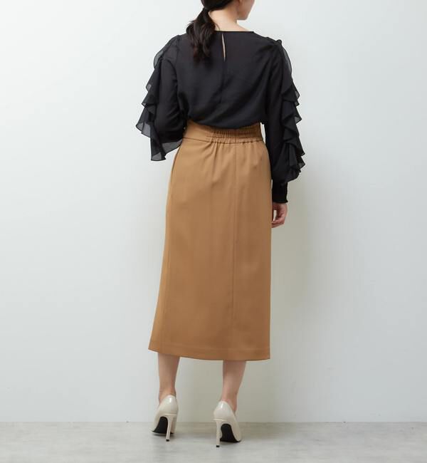 TIARA「パールボタンラップタイトスカート」|スカート|