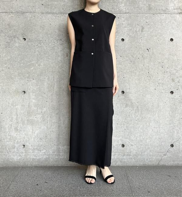 Liesse「ラップ風フリンジタイトスカート（セットアップ対応）」|スカート|