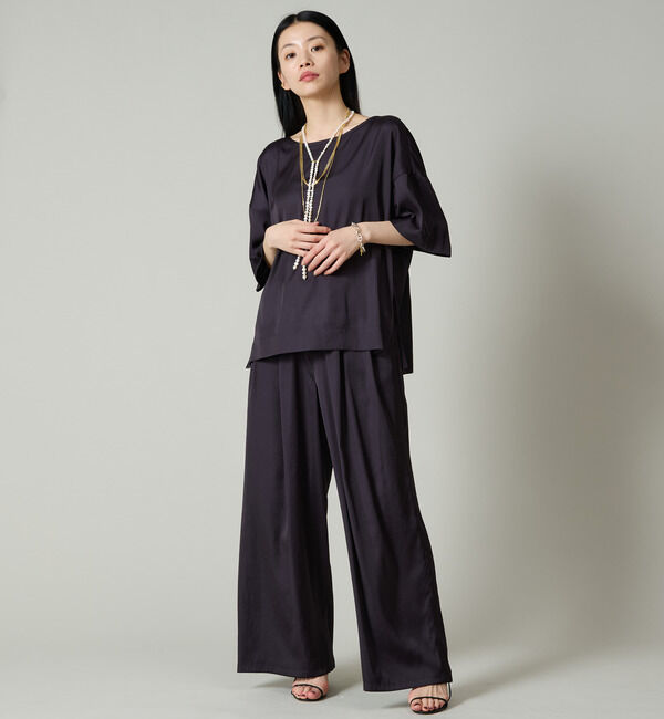 Liesse「サテンTブラウス（セットアップ対応）」|シャツ・ブラウス|