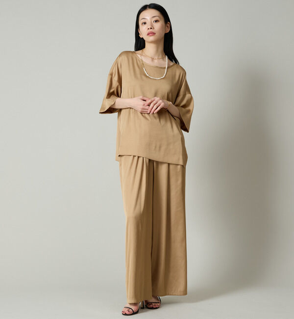 Liesse「サテンTブラウス（セットアップ対応）」|シャツ・ブラウス|