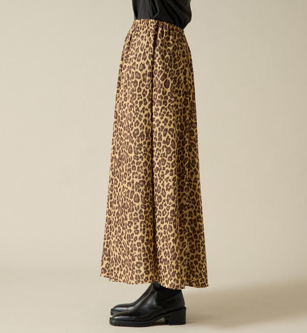 Liesse「ヒョウ柄プリントスカート」|スカート|