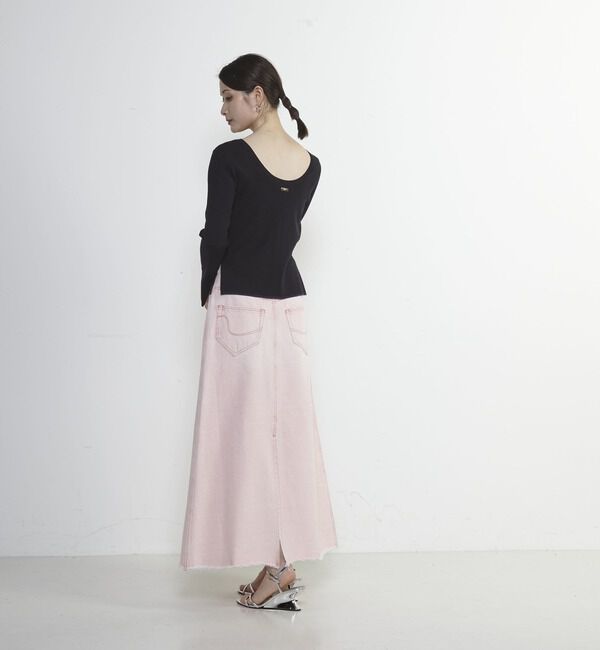 Soffitto「バックオープンボートネックニット」|ニット・セーター|