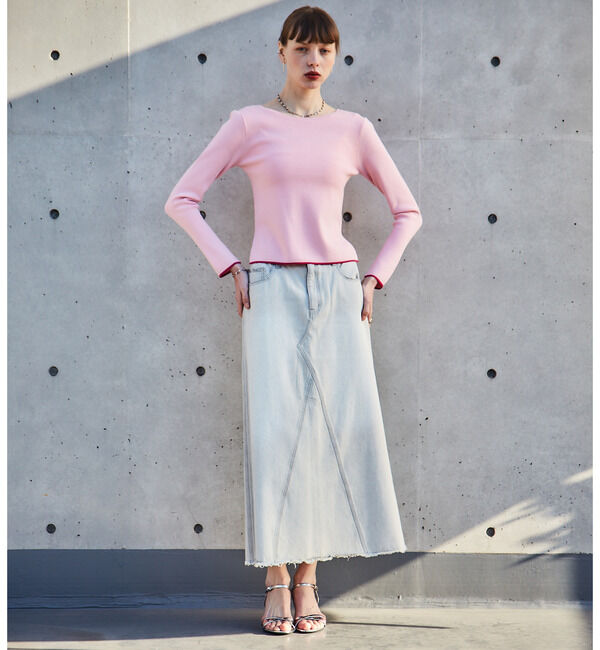 Soffitto「バックオープンボートネックニット」|ニット・セーター|