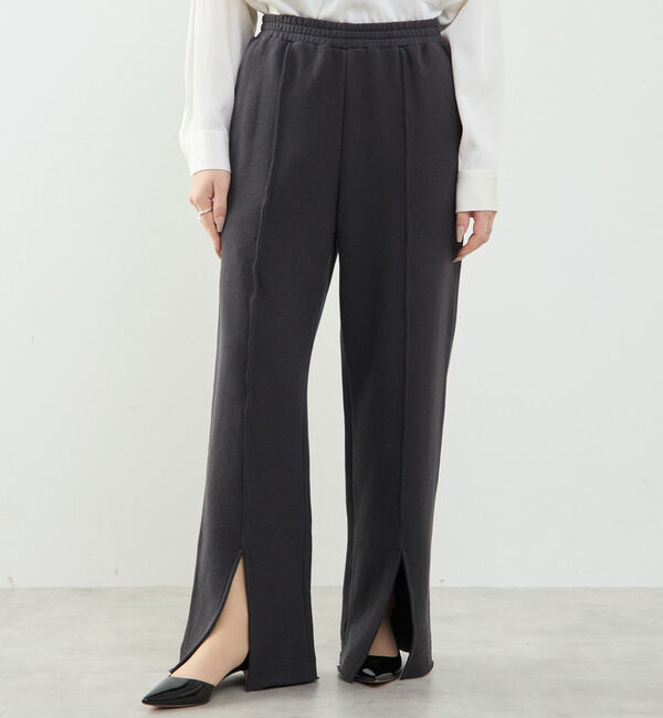 SOFFITTO「【A_/エース】裏毛スリットパンツ」|その他|ブラック