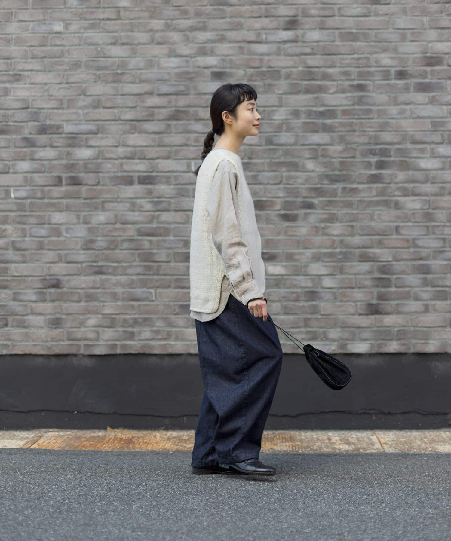 かぐれ「デニムボリュームパンツ」|デニム|