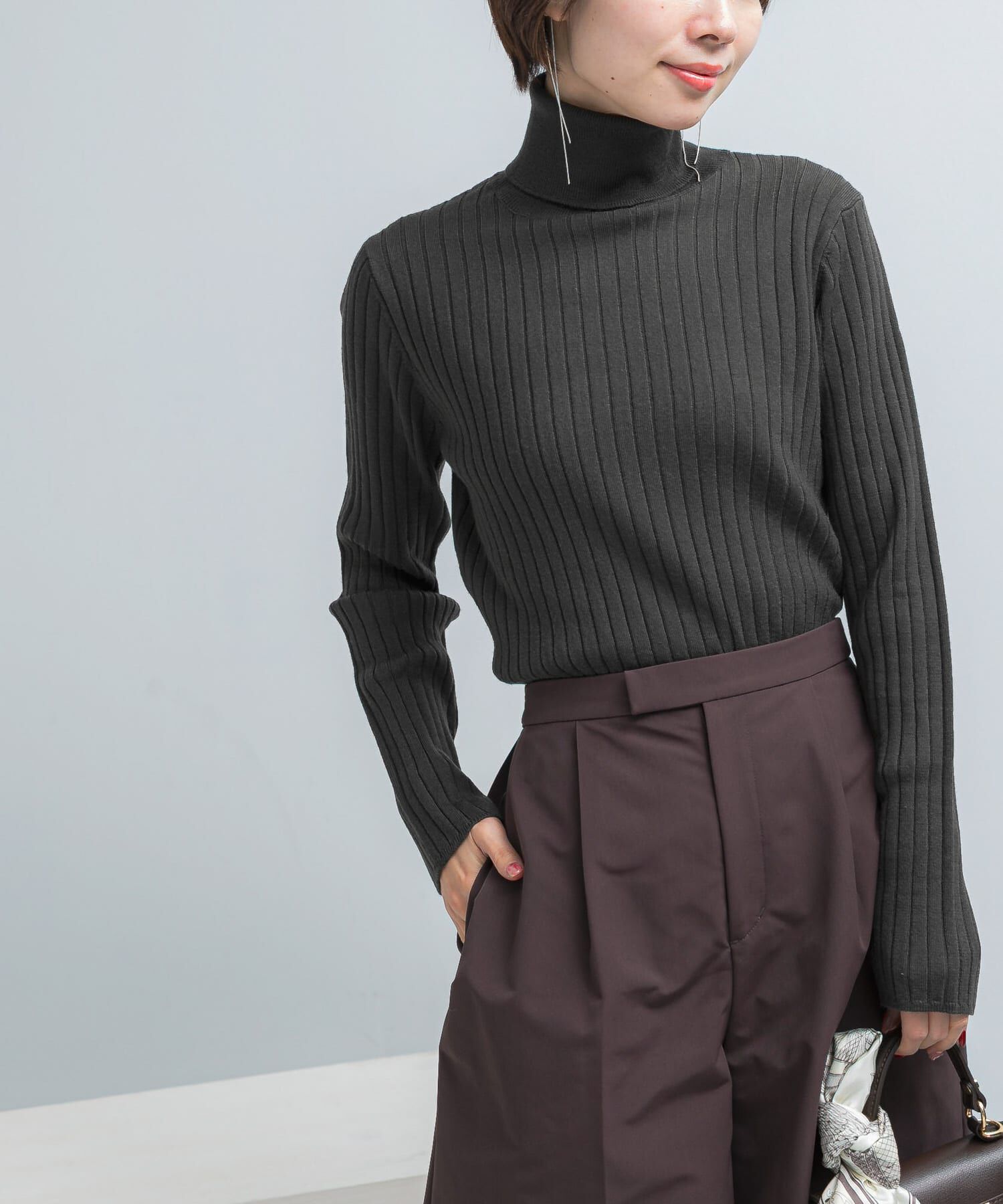 URBAN RESEARCH ROSSO「エクストラファインリブタートルニット」|ニット・セーター|