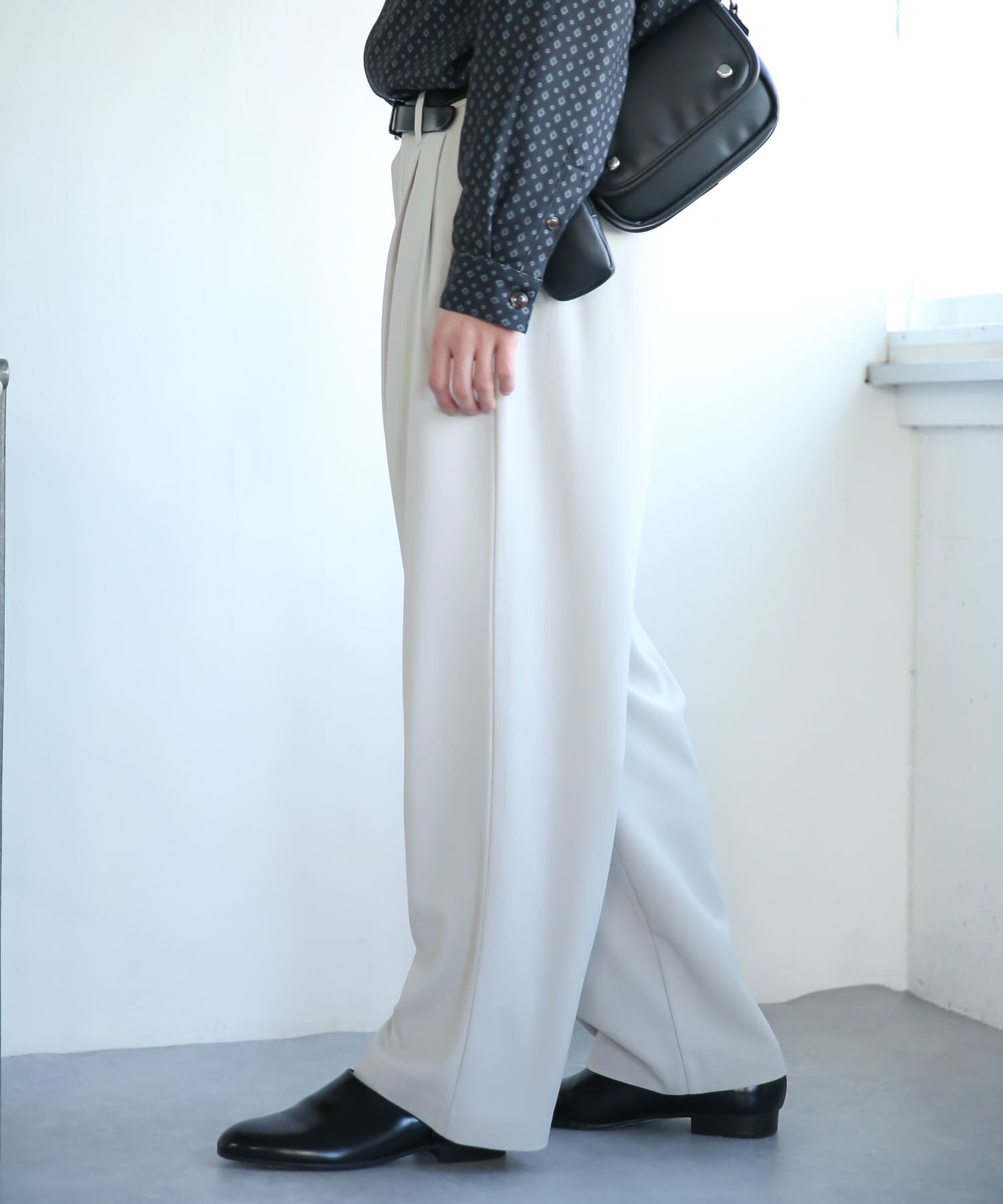 SENSE OF PLACE by URBAN RESEARCH「『セットアップ対応』『イージーケア』ダブルタックワイドスラックス」|その他|