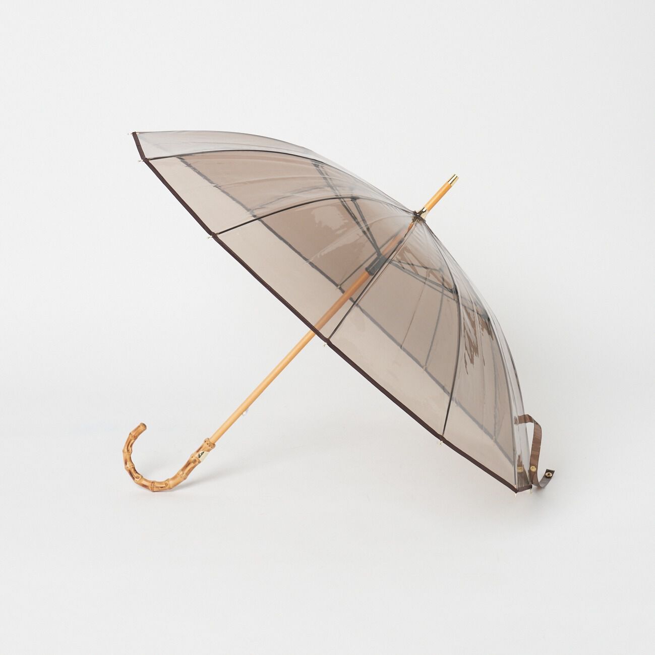 Traditional Weatherwear「Traditional Weatherwear CLEAR UMBRELLA BAMBOO」|傘|ブラウン
