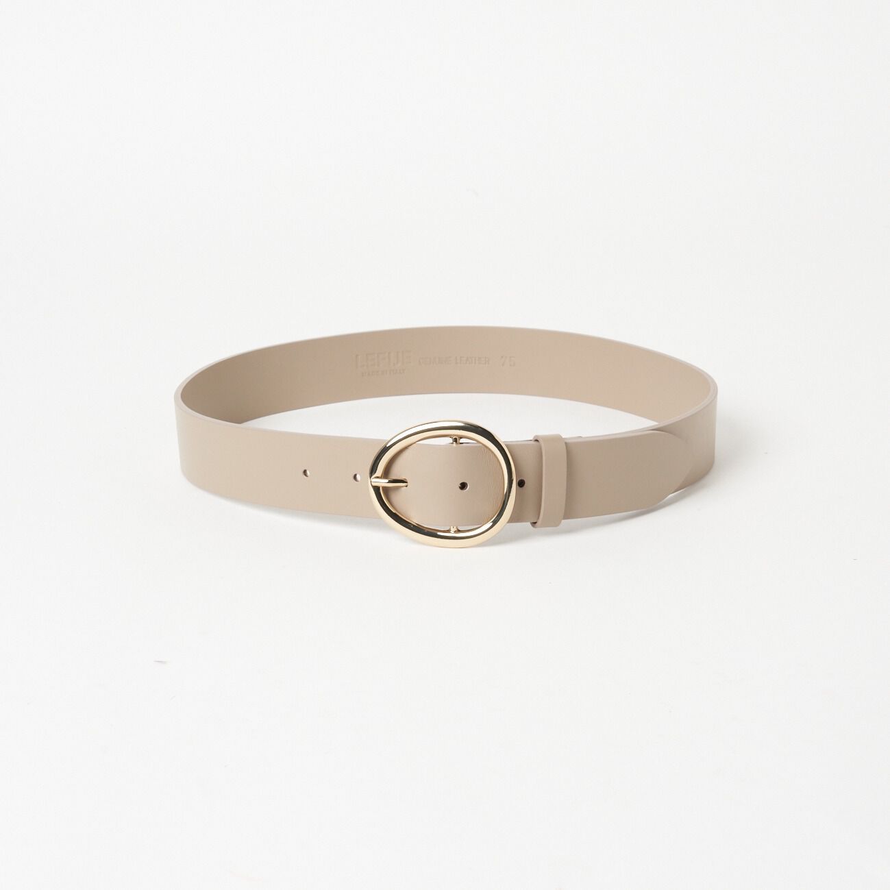  「LEFIJE OVAL BUCKLE 3.3」|ベルト|ダークブラウン