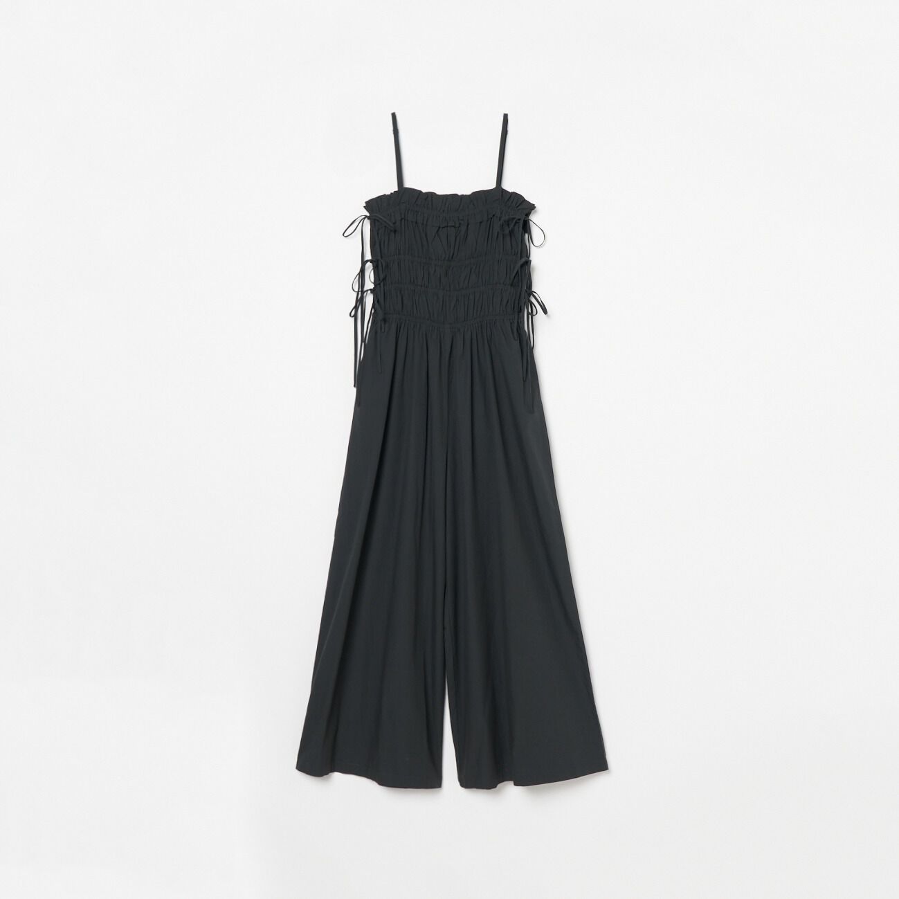  「normment COTTON SHIRRING AO」|チノ|ダークグリーン