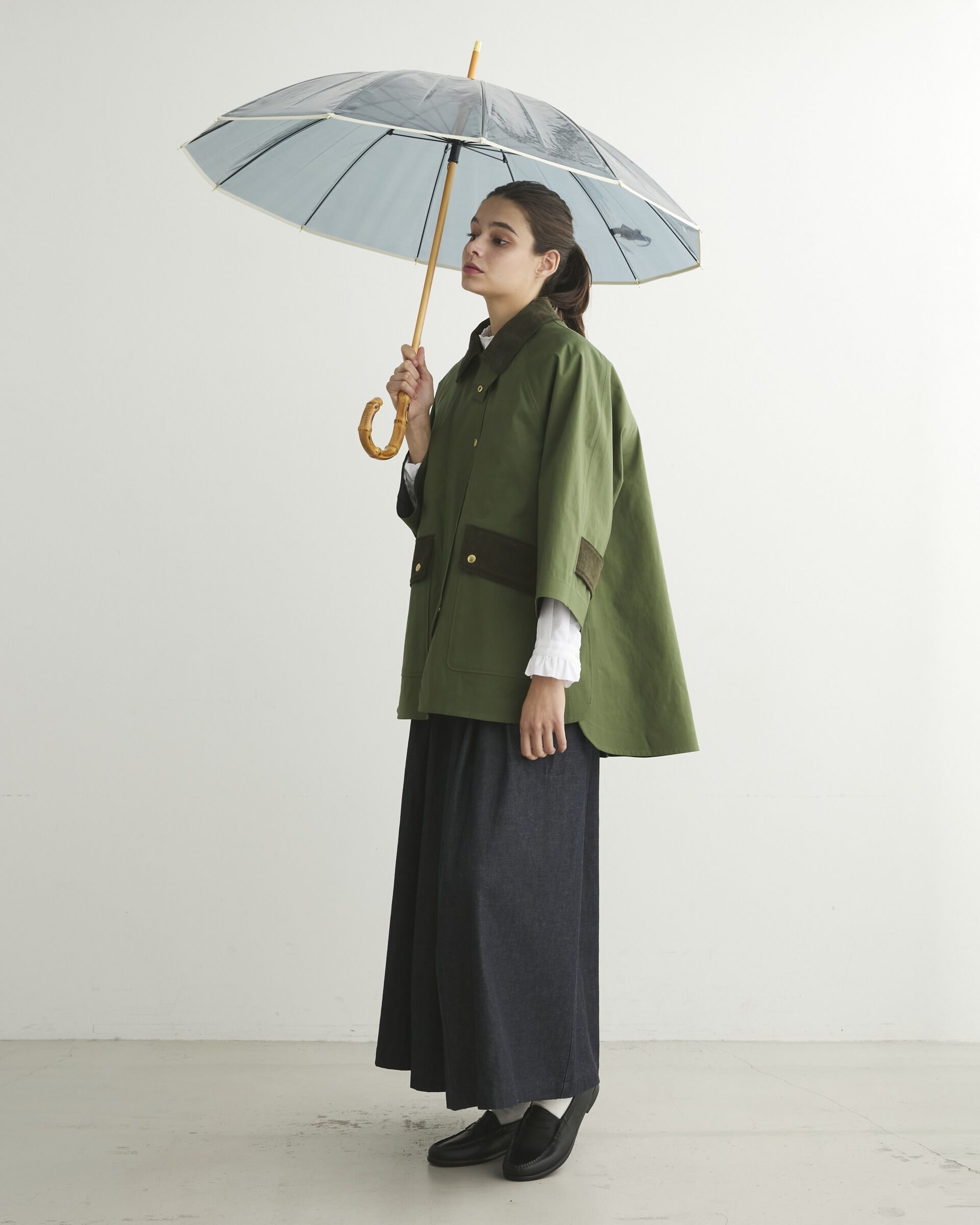 Traditional Weatherwear「CLEAR UMBRELLA BAMBOO」|傘|