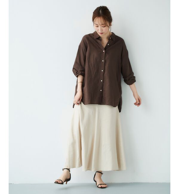 le.coeur blanc「麻マーメイドロングスカート」|フレア|