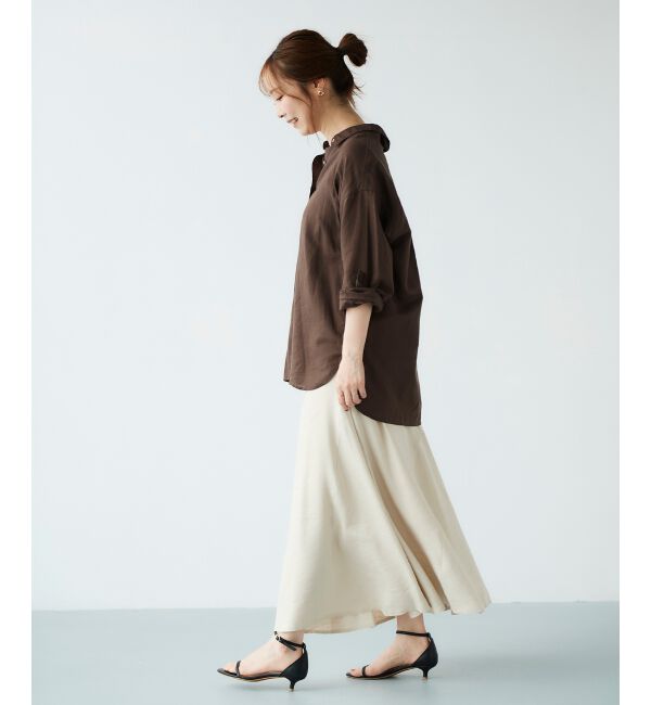 le.coeur blanc「麻マーメイドロングスカート」|フレア|