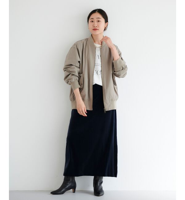 le.coeur blanc「ベロアサイドスリットスカート」|スカート|