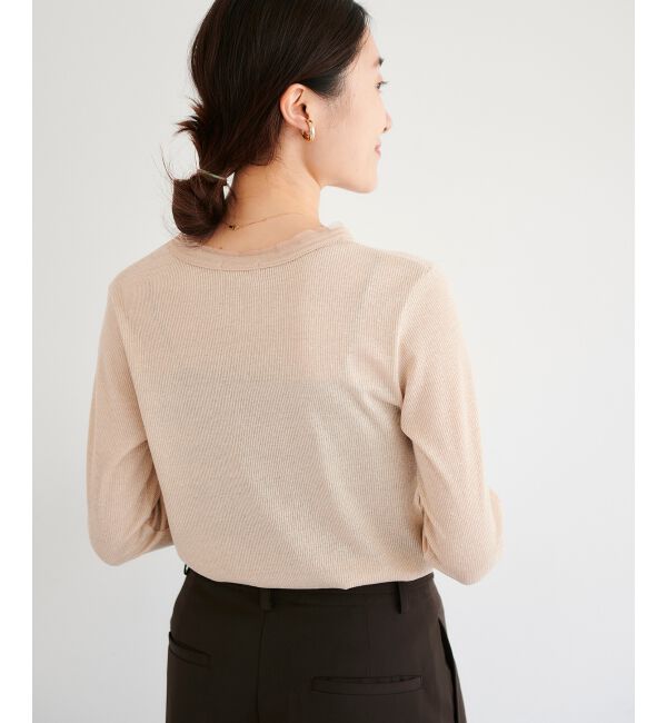 le.coeur blanc「ラメリブカットソー」|Tシャツ・カットソー|